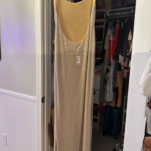 Meshki Jasmyn Hot Fix Dress in Nude, new - Picture 13 of 15